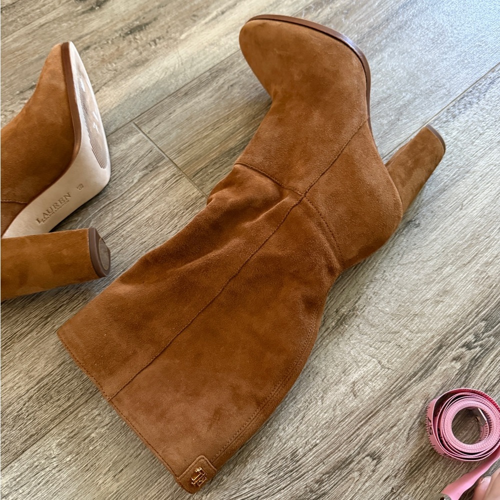 Lauren Ralph Lauren Artizan Chestnut Tall Boots Size 6M